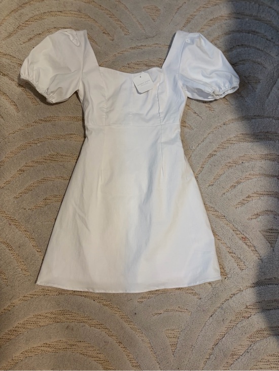 Altar'd State Dresses & Skirts - Altar’d State White Square Neck Puff Sleeve Mini Dress